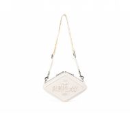 Picture of REPLAY WOMEN'S DIAMOND CROSSBODY BAG WITH LOGO IN OFF WHITE 1