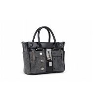 Picture of REPLAY WOMEN'S BAG WITH WASHED DENIM AND PADLOCK IN WASHED BLACK+BLACK 2
