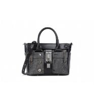 Picture of REPLAY WOMEN'S BAG WITH WASHED DENIM AND PADLOCK IN WASHED BLACK+BLACK 1