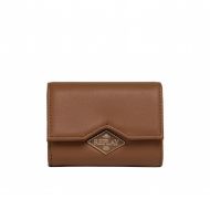 Picture of REPLAY WOMEN'S FLAP WALLET WITH DIAMOND LOGO IN CARAMEL CAFE' 1