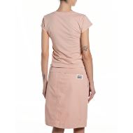 Picture of REPLAY WOMEN'S STRETCH JERSEY T-SHIRT WITH PRINT IN PINK SPANISH VILLA 2