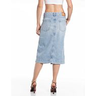 Picture of REPLAY WOMEN'S MIDI GREEN CAST DENIM SKIRT IN LIGHT BLUE 3