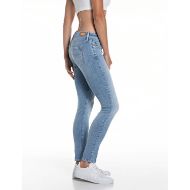 Picture of REPLAY WOMEN'S NEW LUZ SKINNY FIT JEANS 12 OZ POWER STRETCH MODAL IN LIGHT BLUE 2
