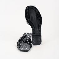 Picture of KARL LAGERFELD WOMEN'S JELLY SIGNATURE STRIPES IN BLACK W/WHITE 2