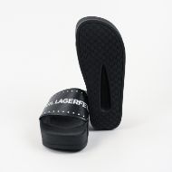 Picture of KARL LAGERFELD WOMEN'S KONDO MAXI II STUD BORDER SLIDE IN BLACK W/SILVER 2