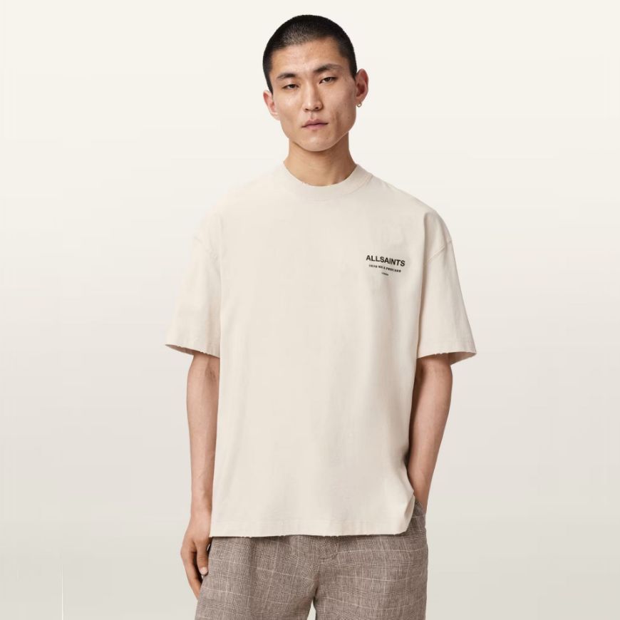 Снимка на ALLSAINTS МЪЖКА БЛУЗА DREAMER SHORT SLEEVE CREW DUSK WHITE