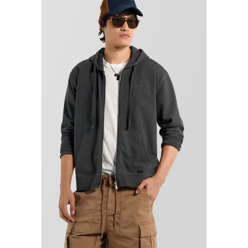 Picture of GAS MEN'S SWEN FULL.ZIP AUTH. 3929 PHANTOM DARK GRAY