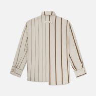 Picture of OTP WOMEN'S ASYMMETRIC STRIPED SORA SHIRT IN SAND 2