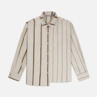Picture of OTP WOMEN'S ASYMMETRIC STRIPED SORA SHIRT IN SAND 1