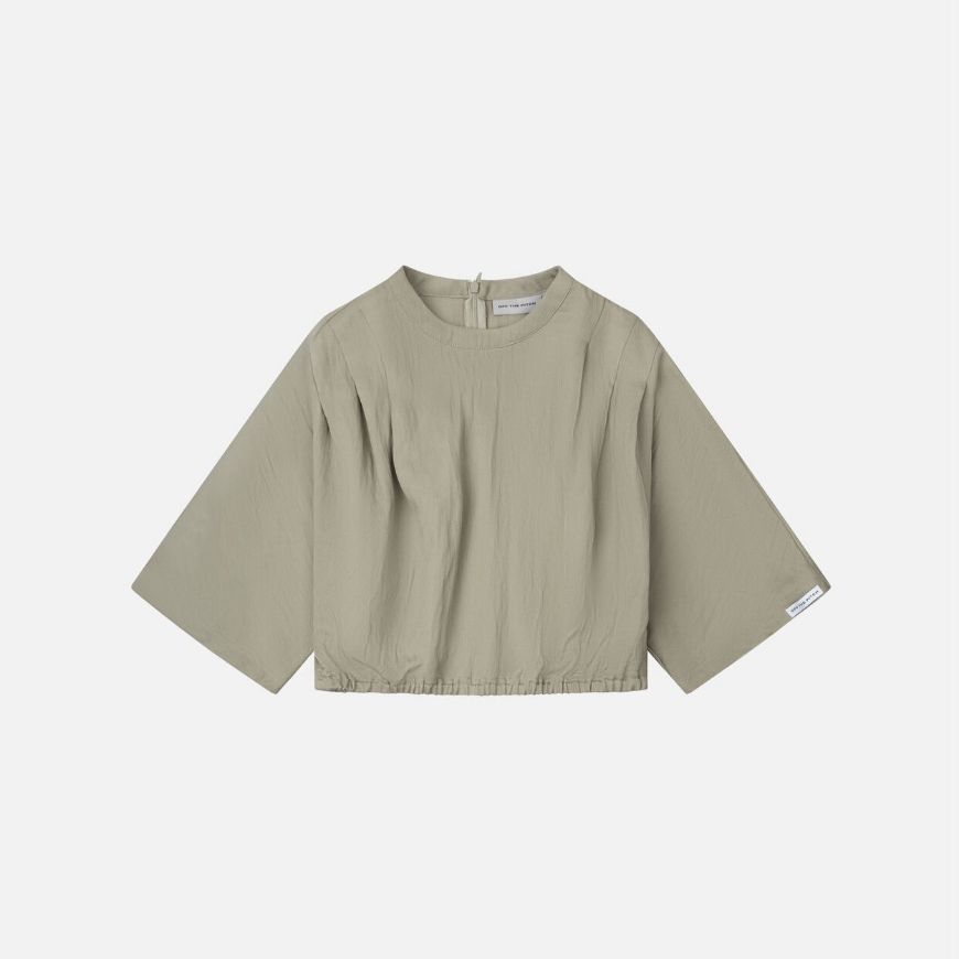 Picture of OTP WOMEN'S PLEATED MONA TOP IN GREY OLIVE