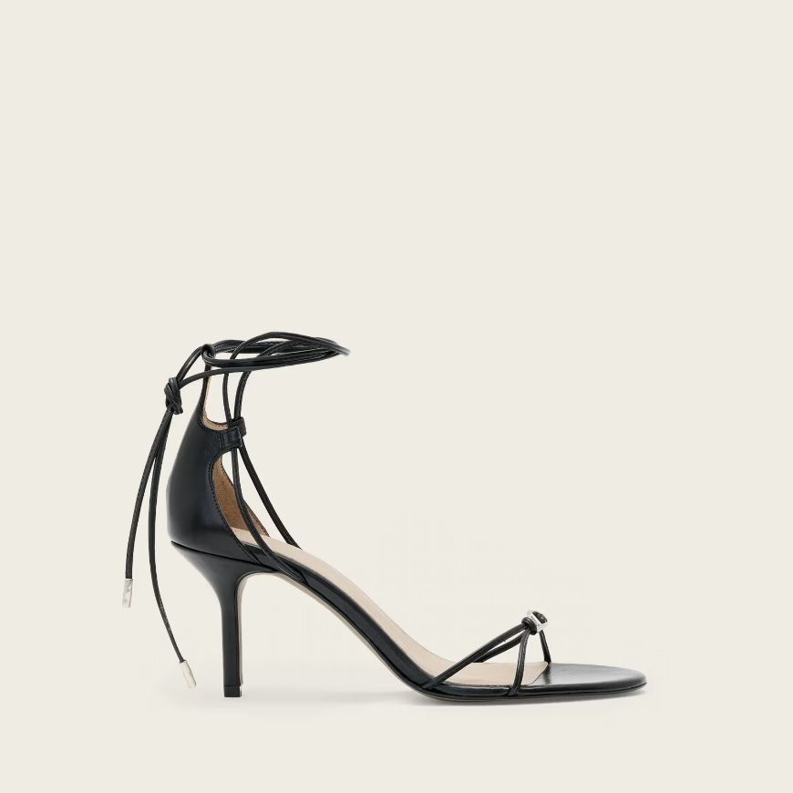 Снимка на ALLSAINTS ДАМСКИ САНДАЛИ ALI LEATHER LACE SILETTO SANDALS BLACK