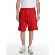 Снимка на REPLAY МЪЖКИ БЕРМУДИ FLEECE SHORTS WITH R EMBROIDERY В ЧЕРВЕН 1