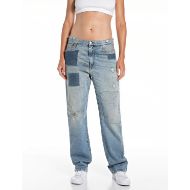 Picture of REPLAY WOMEN'S HALIA RELAXED FIT JEANS 11 OZ COMFORT BULE IN LIGHT BLUE 1