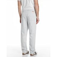Picture of REPLAY MEN'S KOEEN RELAXED-FIT CHINO JEANS IN NAVY/CHALK 3