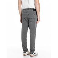 Picture of REPLAY MEN'S LANNY SLIM FIT JEANS 8 OZ SUPER SOFT STRETCH BLACK OD IN MEDIUM GREY 3