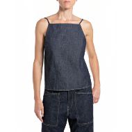Picture of REPLAY WOMEN'S OPEN BACK DENIM TOP IN DARK BLUE 1