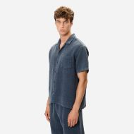 Picture of DIRTY LAUNDRY MEN'S MINI WAFFLE SHIRT IN VINTAGE BLUE 2