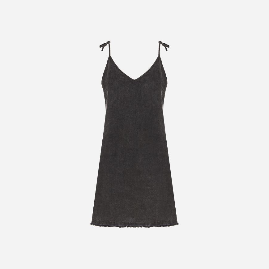 Снимка на DIRTY LAUNDRY ДАМСКА РОКЛЯ LINEN DRESS VINTAGE BLACK