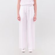 Picture of DIRTY LAUNDRY WOMEN'S RELAXED PANTS WITH RAW EDGES IN WHITE 1