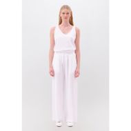Picture of DIRTY LAUNDRY WOMEN'S RELAXED PANTS WITH RAW EDGES IN WHITE 4