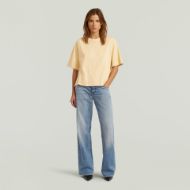 Picture of G-STAR WOMEN'S WOVEN MIX WASHED RELAXED TOP IN MELLOW BUFF GD 4
