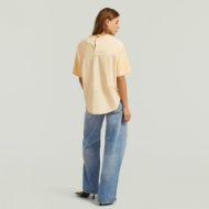 Picture of G-STAR WOMEN'S WOVEN MIX WASHED RELAXED TOP IN MELLOW BUFF GD 5