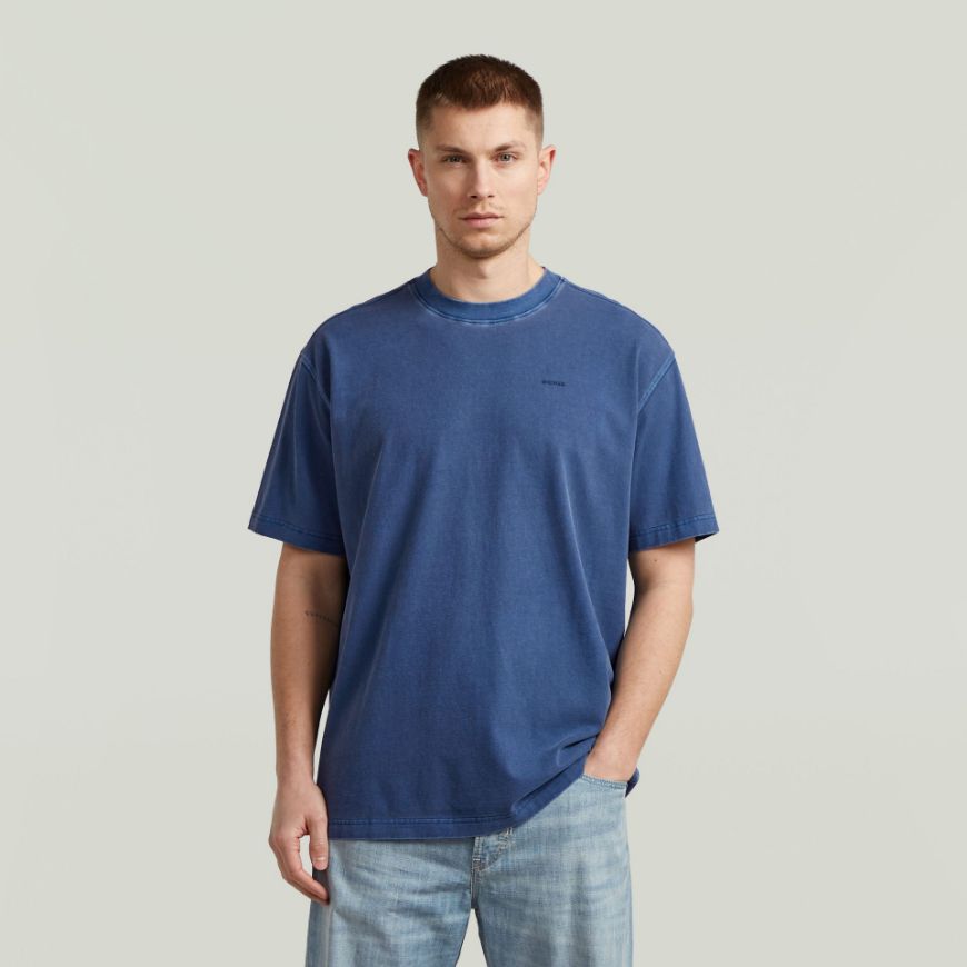 Picture of G-STAR MEN'S RELAXED BASE T-SHIRT IN RANK BLUE GD