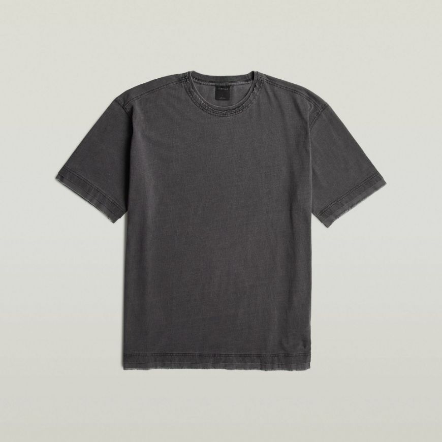 Picture of G-STAR MEN'S WASHED DISTRESSED RELAXED T-SHIRT IN DK BLACK GD
