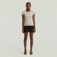 Picture of G-STAR WOMEN'S STRIPE EYBEN SLIM TOP 2.0 IN WHITEBAIT/TEAK STRIPE 4