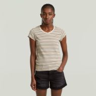 Picture of G-STAR WOMEN'S STRIPE EYBEN SLIM TOP 2.0 IN WHITEBAIT/TEAK STRIPE 1