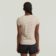 Picture of G-STAR WOMEN'S STRIPE EYBEN SLIM TOP 2.0 IN WHITEBAIT/TEAK STRIPE 2