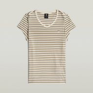 Picture of G-STAR WOMEN'S STRIPE EYBEN SLIM TOP 2.0 IN WHITEBAIT/TEAK STRIPE 6