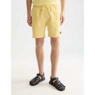 Picture of SCOTCH&SODA MEN'S SOLID MID-LENGTH SWIM SHORTS IN MEDIUM YELLOW 4