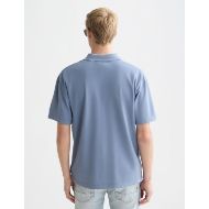 Picture of SCOTCH&SODA MEN'S 3 CROSSES PIQUE RELAXED-FIT GARMENT-DYED POLO IN BLUE 5