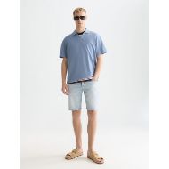 Picture of SCOTCH&SODA MEN'S 3 CROSSES PIQUE RELAXED-FIT GARMENT-DYED POLO IN BLUE 7