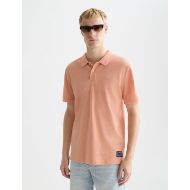 Picture of SCOTCH&SODA MEN'S MELANGE CHEST LOGO REGULAR FIT POLO IN CANYON CLAY 4