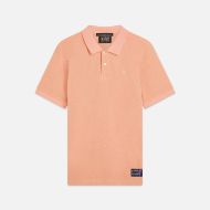 Picture of SCOTCH&SODA MEN'S MELANGE CHEST LOGO REGULAR FIT POLO IN CANYON CLAY 1