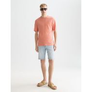 Picture of SCOTCH&SODA MEN'S 3 CROSSES COTTON/LINEN REGULAR FIT T-SHIRT IN PINK 7
