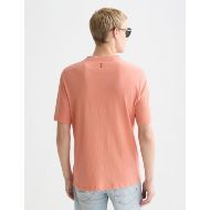 Picture of SCOTCH&SODA MEN'S 3 CROSSES COTTON/LINEN REGULAR FIT T-SHIRT IN PINK 5