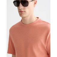 Picture of SCOTCH&SODA MEN'S 3 CROSSES COTTON/LINEN REGULAR FIT T-SHIRT IN PINK 6