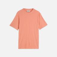 Picture of SCOTCH&SODA MEN'S 3 CROSSES COTTON/LINEN REGULAR FIT T-SHIRT IN PINK 1