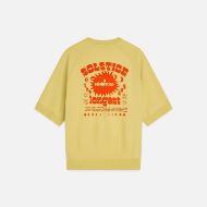Picture of SCOTCH&SODA MEN'S FRONT AND BACK ARTWORK LOOSE FIT SHORT SLEEVE SWEATSHIRT IN BRIGHT YELLOW 2