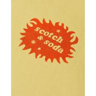 Picture of SCOTCH&SODA MEN'S FRONT AND BACK ARTWORK LOOSE FIT SHORT SLEEVE SWEATSHIRT IN BRIGHT YELLOW 3