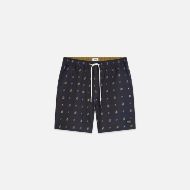 Picture of SCOTCH&SODA MEN'S MINI PRINT MID-LENGTH SWIM SHORTS IN NAVY 1