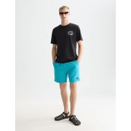 Picture of SCOTCH&SODA MEN'S MAGIC PRINTED MID-LENGTH SWIM SHORTS IN TURQUOISE 7