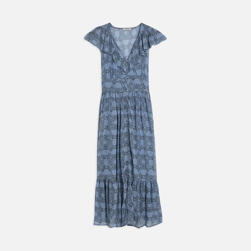 Снимка на SCOTCH&SODA ДАМСКА РОКЛЯ PRINTED CHIFFON MIDI DAY В СИНЬО