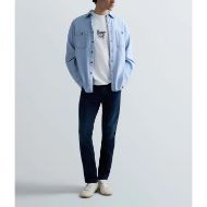 Picture of REPLAY MEN'S GROVER STRAIGHT FIT JEANS 11.5 OZ HYPERFLEX BLUE BLACK DENIM IN DARK BLUE 6