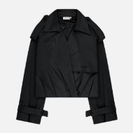 Picture of OTP WOMEN'S PLEATED TRENCH JACKET IN BLACK 1