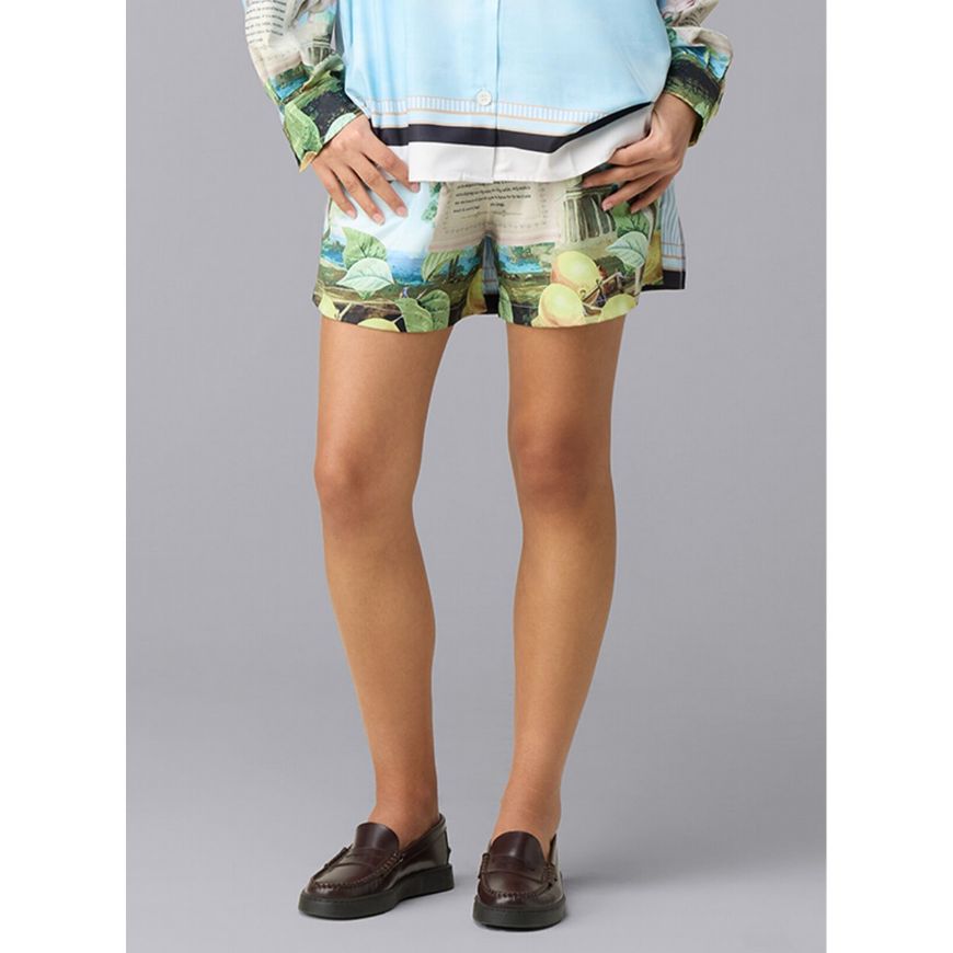 Picture of OTP WOMEN'S PARADISE SATIN SHORTS IN ZEN BLUE