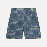 Picture of OTP MEN'S FRAKTUR PRINTED DENIM SHORTS IN STONE WASH 4